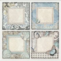 Set de papel para scrapbooking. Azulejos de sueño. 10 hojas 30,5 x 30,5 cm (12" x 12") 2 caras
