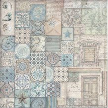 Set de papel para scrapbooking. Azulejos de sueño. 10 hojas 30,5 x 30,5 cm (12" x 12") 2 caras
