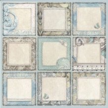 Set de papel para scrapbooking. Azulejos de sueño. 10 hojas 30,5 x 30,5 cm (12" x 12") 2 caras