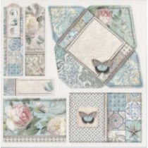 Set de papel para scrapbooking. Azulejos de sueño. 10 hojas 30,5 x 30,5 cm (12" x 12") 2 caras
