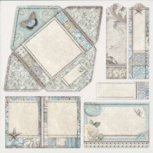 Set de papel para scrapbooking. Azulejos de sueño. 10 hojas 30,5 x 30,5 cm (12" x 12") 2 caras