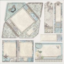 Set de papel para scrapbooking. Azulejos de sueño. 10 hojas 30,5 x 30,5 cm (12" x 12") 2 caras