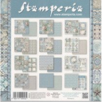 Set de papel para scrapbooking. Azulejos de sueño. 10 hojas 30,5 x 30,5 cm (12" x 12") 2 caras