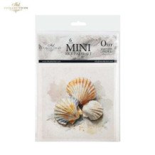 Set de 6 Hojas Mini. Papel de Arroz. Motivos Marinos. 14,8 x 14,8cm.