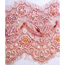 Tela de Encaje con Pedrería y Lentejuelas