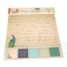 Set de 5 hojas Bird Song 30 x 30 cm