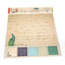 Set de 5 hojas Bird Song 30 x 30 cm