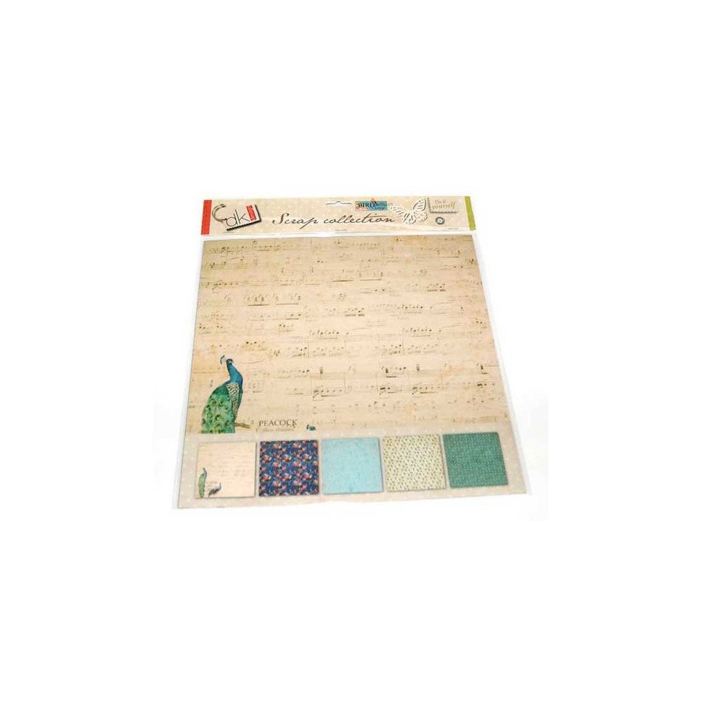 Set de 5 hojas Bird Song 30 x 30 cm