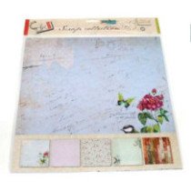 Set de 5 hojas Bird Song 30 x 30 cm