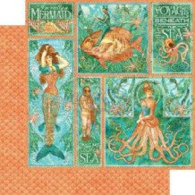 Graphic 45 Voyage Beneath the Sea Bloc 24 Hojas 12 x 12