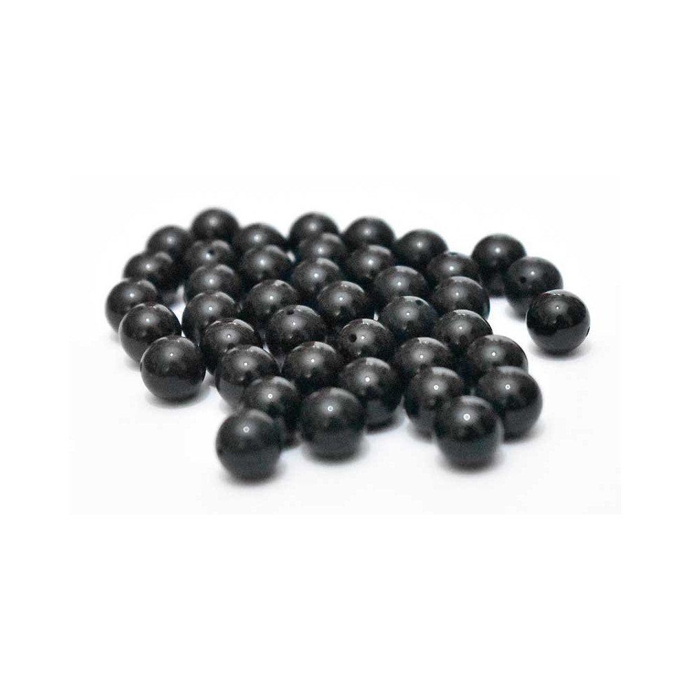 Cuentas bolas abalorios redondas lisas de onix 8 mm. 100 piezas