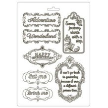 Molde de modelaje flexible tamaño A5. Alice in Wonderland Placas