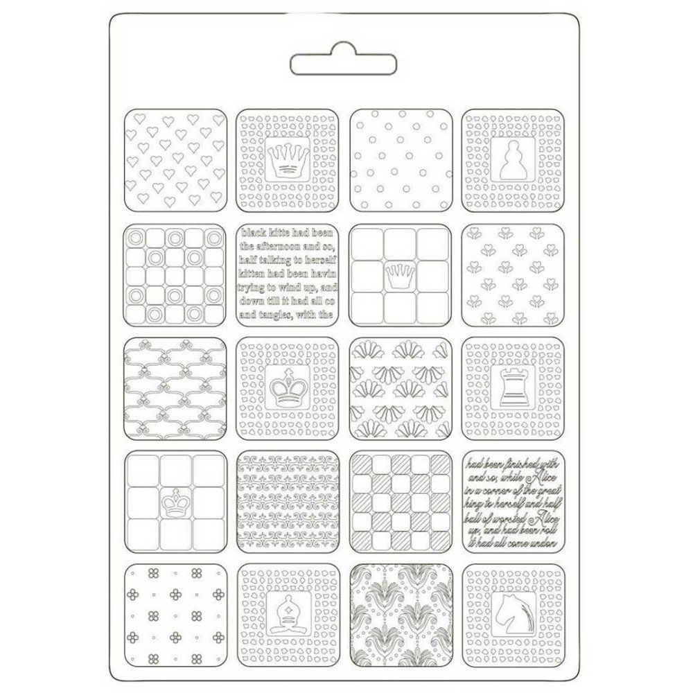 Molde de modelaje flexible tamaño A5. Alice Patchwork