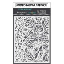 Stencil mix media cm 15 x 20 Sir Vagabond Fondo y Brújula - Antonis Tzanidakis