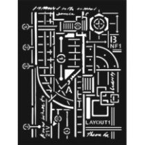Thick stencil cm. 15 x 20 Mixed Media Layout - Antonis Tzanidakis