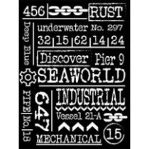 Stencil mix media cm. 15 x 20. Escrituras - Antonis Tzanidakis