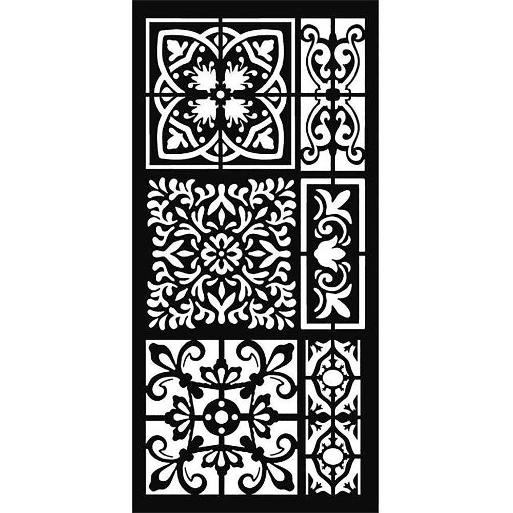 Stencil mix media cm. 12 x 25 - Azulejos