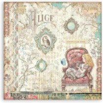 Alice in Wonderland and through the Loo. Bloc de Scrapbooking 10 hojas 20.3 x 20.3 (8 x 8)