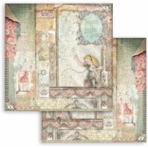Alice in Wonderland and through the Loo. Bloc de Scrapbooking 10 hojas 20.3 x 20.3 (8 x 8)