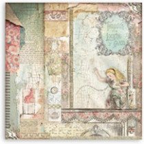 Alice in Wonderland and through the Loo. Bloc de Scrapbooking 10 hojas 20.3 x 20.3 (8 x 8)