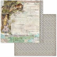 Alice in Wonderland. Bloc de Scrapbooking 10 hojas 20.3 x 20.3 (8 x 8) 2 caras