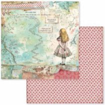 Alice in Wonderland. Bloc de Scrapbooking 10 hojas 20.3 x 20.3 (8 x 8) 2 caras
