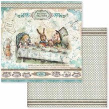Alice in Wonderland. Bloc de Scrapbooking 10 hojas 20.3 x 20.3 (8 x 8) 2 caras