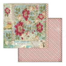 Alice in Wonderland. Bloc de Scrapbooking 10 hojas 20.3 x 20.3 (8 x 8) 2 caras