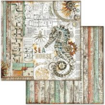 Sea World. Bloc de Scrapbooking 10 hojas 20.3 x 20.3 (8 x 8) 2 caras