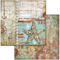 Sea World. Bloc de Scrapbooking 10 hojas 20.3 x 20.3 (8 x 8) 2 caras