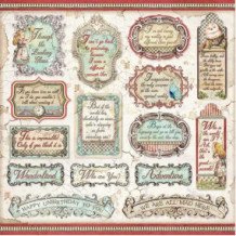 Alicia a través del espejo (Alice Through the Looking Glass). Bloc de Scrapbooking 10 hojas 30.5x30.5 (12x12)