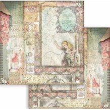 Alicia a través del espejo (Alice Through the Looking Glass). Bloc de Scrapbooking 10 hojas 30.5x30.5 (12x12)