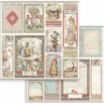 Alicia a través del espejo (Alice Through the Looking Glass). Bloc de Scrapbooking 10 hojas 30.5x30.5 (12x12)