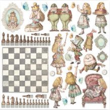 Alicia a través del espejo (Alice Through the Looking Glass). Bloc de Scrapbooking 10 hojas 30.5x30.5 (12x12)