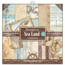 Sea Land. Bloc de Scrapbooking 10 hojas 30.5x30.5 (12x12)
